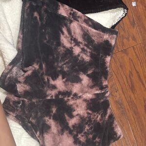 Black and pink ombre sleep shorts